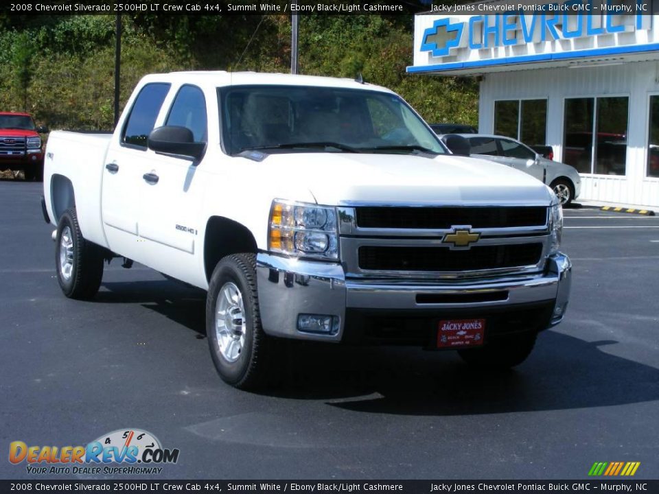 2008 Chevrolet Silverado 2500HD LT Crew Cab 4x4 Summit White / Ebony Black/Light Cashmere Photo #2