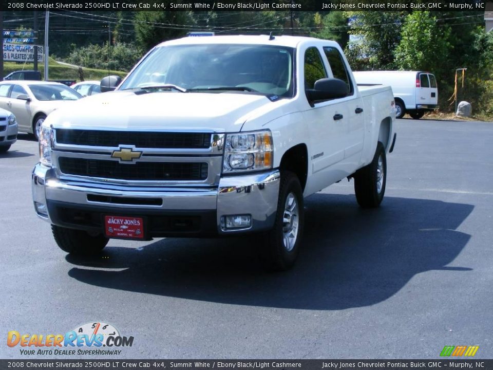 2008 Chevrolet Silverado 2500HD LT Crew Cab 4x4 Summit White / Ebony Black/Light Cashmere Photo #4