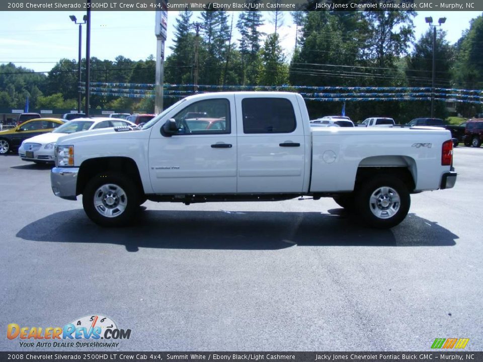 2008 Chevrolet Silverado 2500HD LT Crew Cab 4x4 Summit White / Ebony Black/Light Cashmere Photo #5