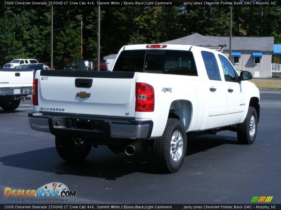 2008 Chevrolet Silverado 2500HD LT Crew Cab 4x4 Summit White / Ebony Black/Light Cashmere Photo #8