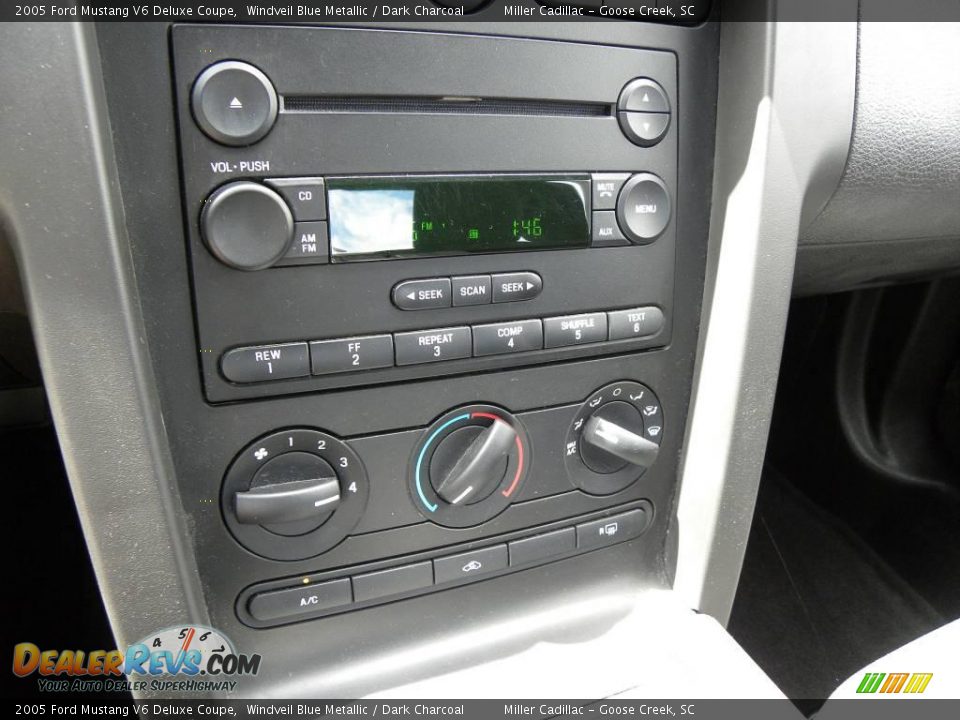 2005 Ford Mustang V6 Deluxe Coupe Windveil Blue Metallic / Dark Charcoal Photo #17