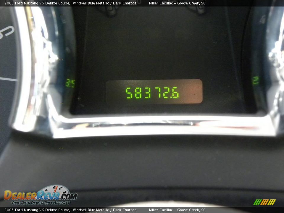 2005 Ford Mustang V6 Deluxe Coupe Windveil Blue Metallic / Dark Charcoal Photo #19
