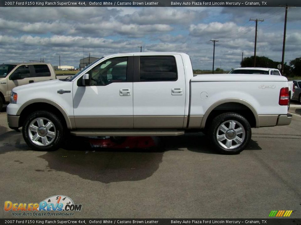 2007 Ford F150 King Ranch SuperCrew 4x4 Oxford White / Castano Brown Leather Photo #2
