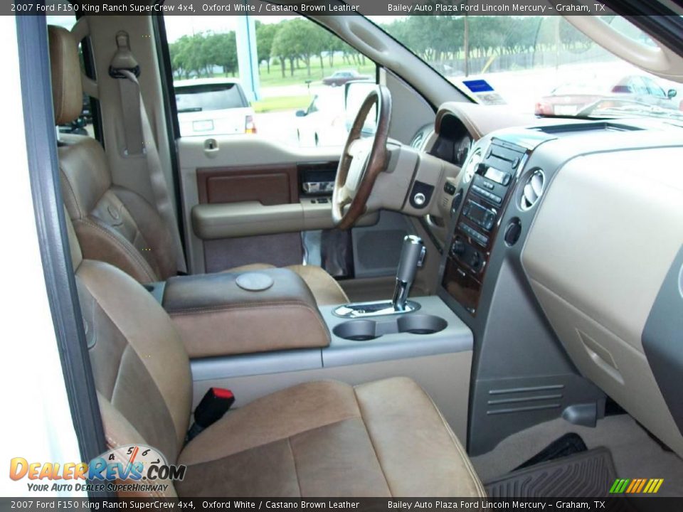 2007 Ford F150 King Ranch SuperCrew 4x4 Oxford White / Castano Brown Leather Photo #8