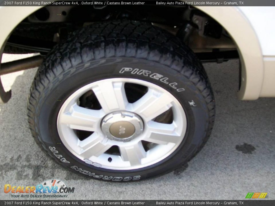 2007 Ford F150 King Ranch SuperCrew 4x4 Oxford White / Castano Brown Leather Photo #9