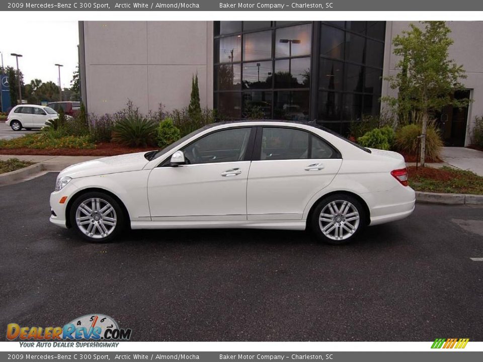 2009 Mercedes-Benz C 300 Sport Arctic White / Almond/Mocha Photo #2