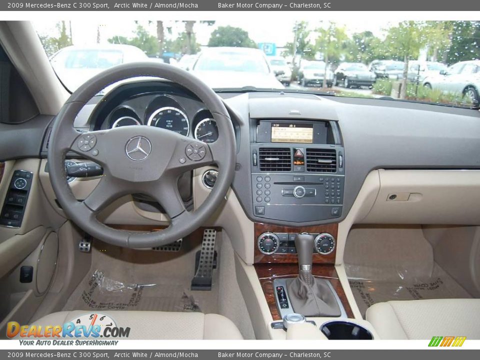 2009 Mercedes-Benz C 300 Sport Arctic White / Almond/Mocha Photo #3