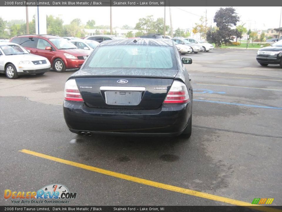 2008 Ford Taurus Limited Dark Ink Blue Metallic / Black Photo #10