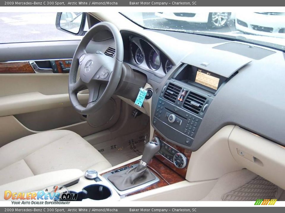 2009 Mercedes-Benz C 300 Sport Arctic White / Almond/Mocha Photo #11