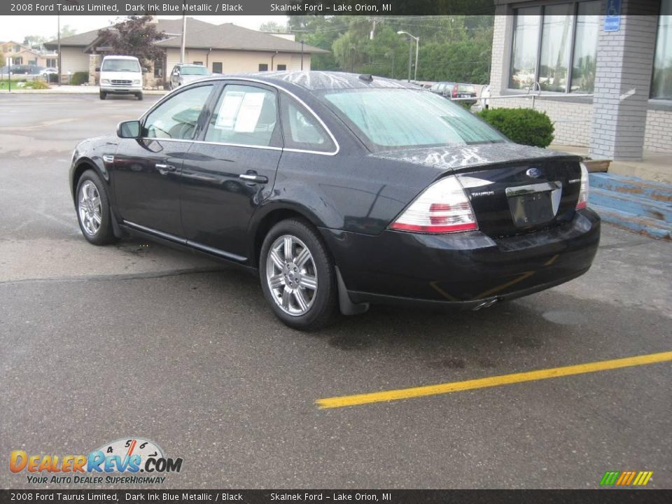 2008 Ford Taurus Limited Dark Ink Blue Metallic / Black Photo #12