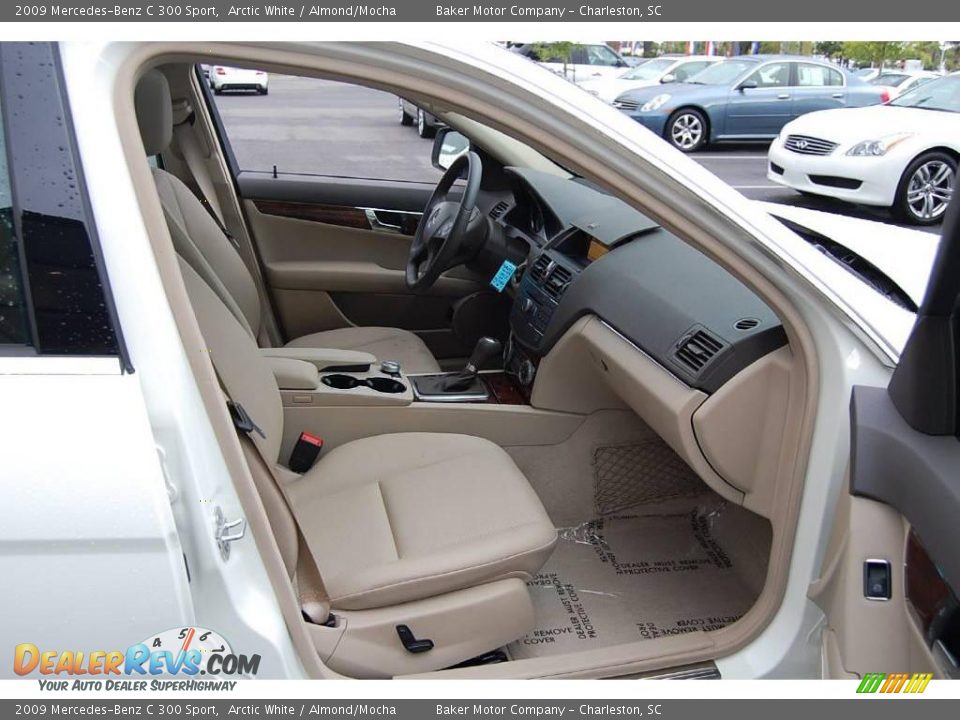 2009 Mercedes-Benz C 300 Sport Arctic White / Almond/Mocha Photo #12