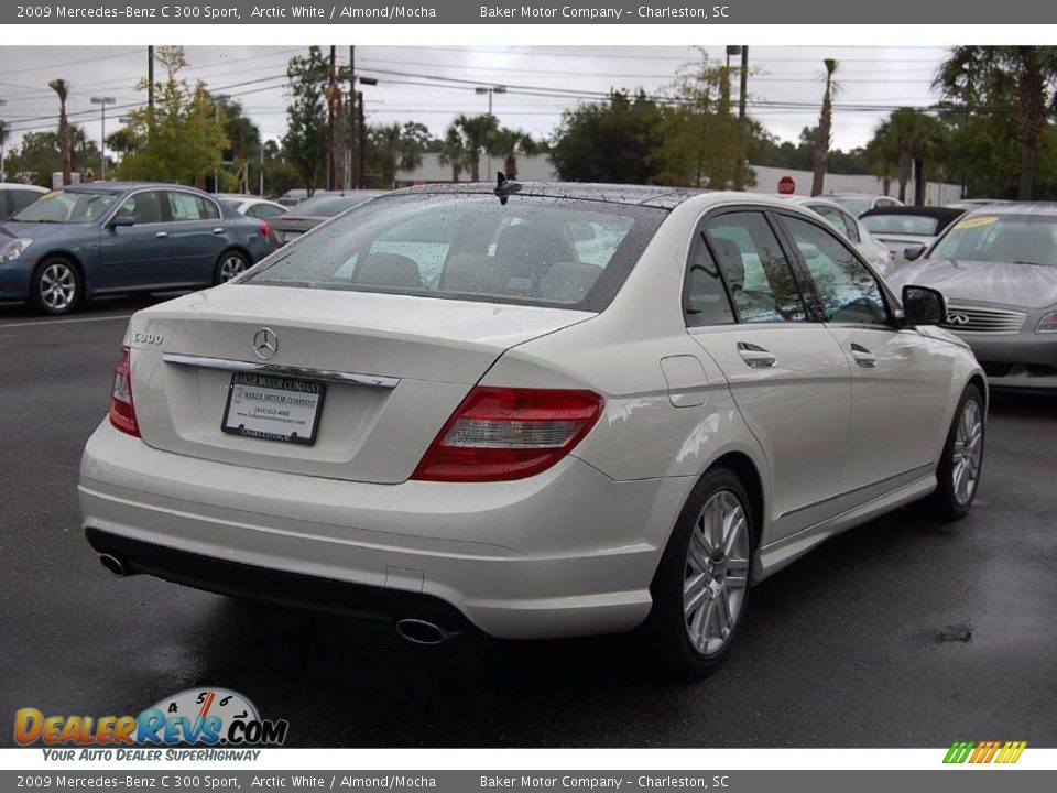2009 Mercedes-Benz C 300 Sport Arctic White / Almond/Mocha Photo #16