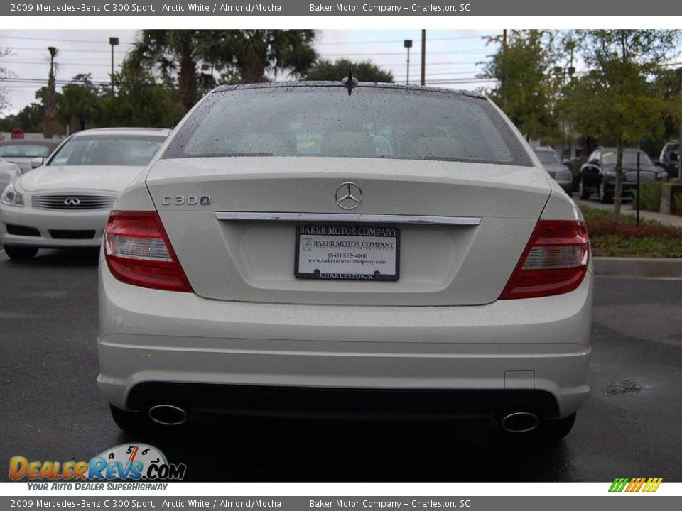 2009 Mercedes-Benz C 300 Sport Arctic White / Almond/Mocha Photo #17