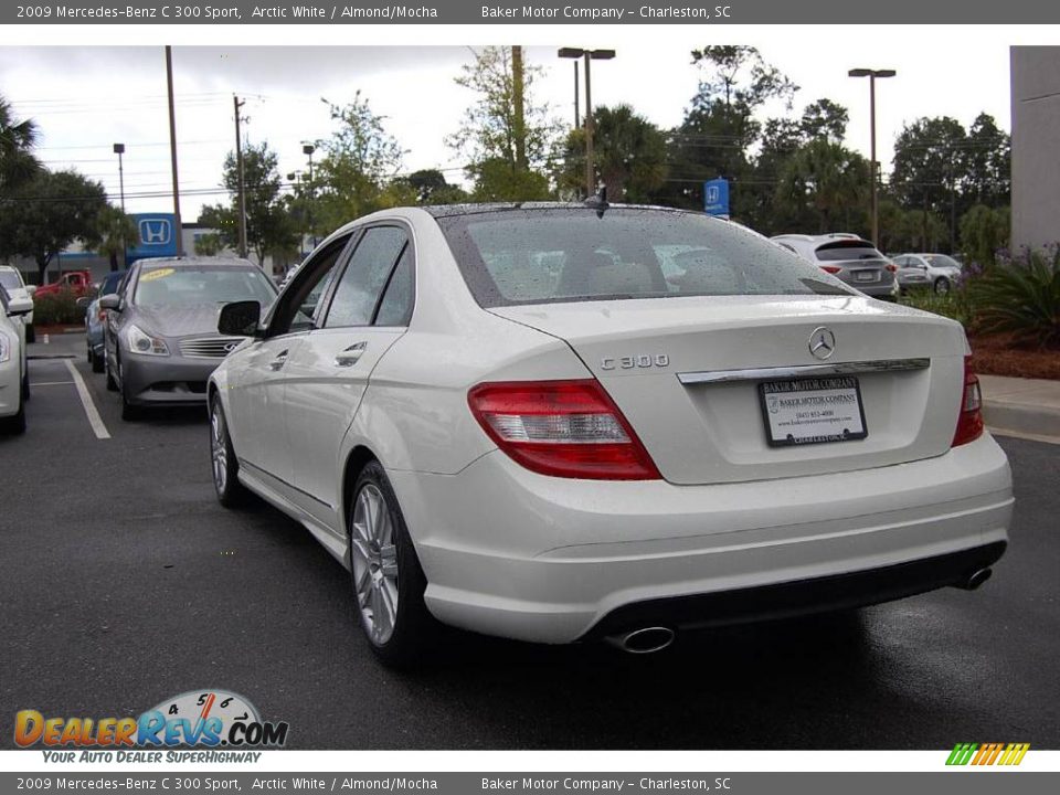 2009 Mercedes-Benz C 300 Sport Arctic White / Almond/Mocha Photo #18