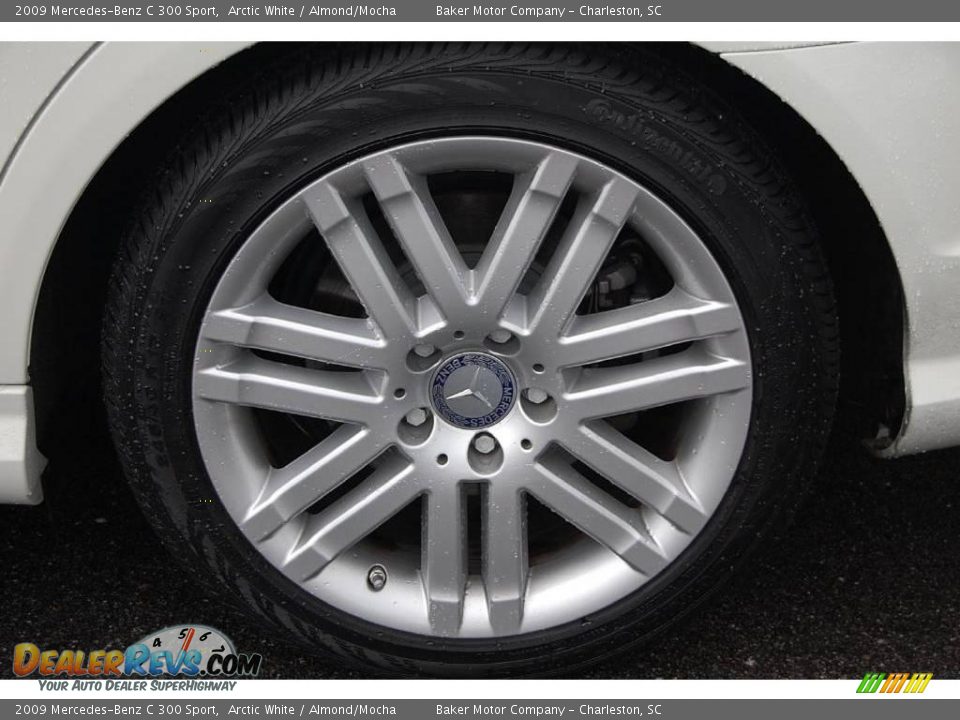 2009 Mercedes-Benz C 300 Sport Arctic White / Almond/Mocha Photo #19