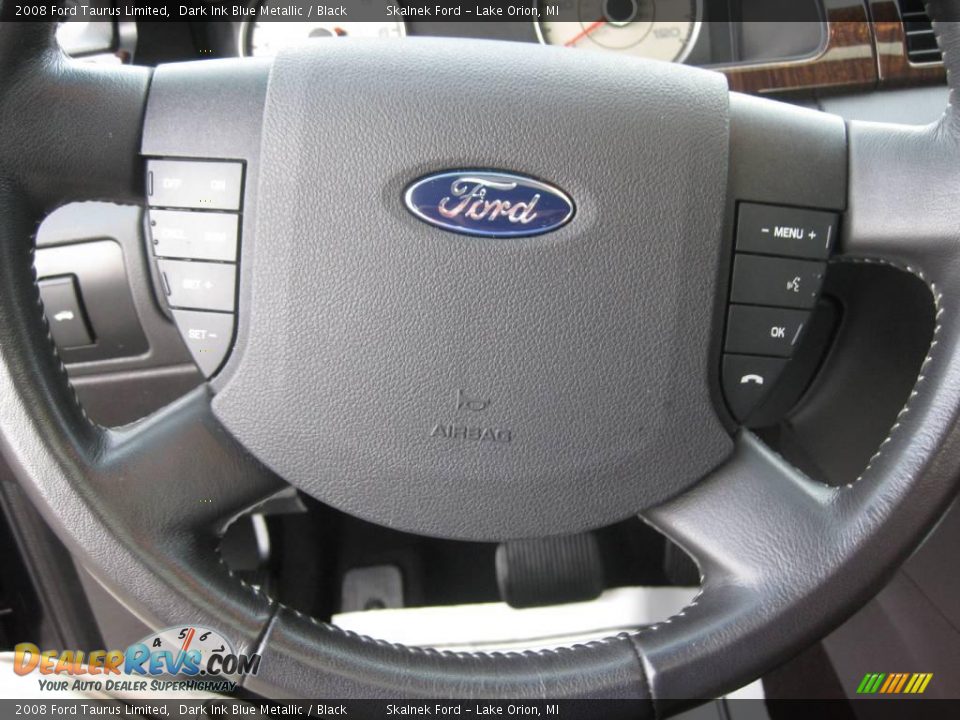 2008 Ford Taurus Limited Dark Ink Blue Metallic / Black Photo #27