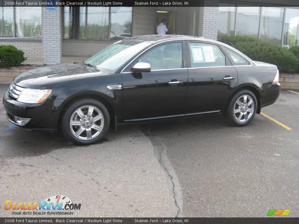 2008 Ford Taurus Limited Black Clearcoat / Medium Light Stone Photo #1