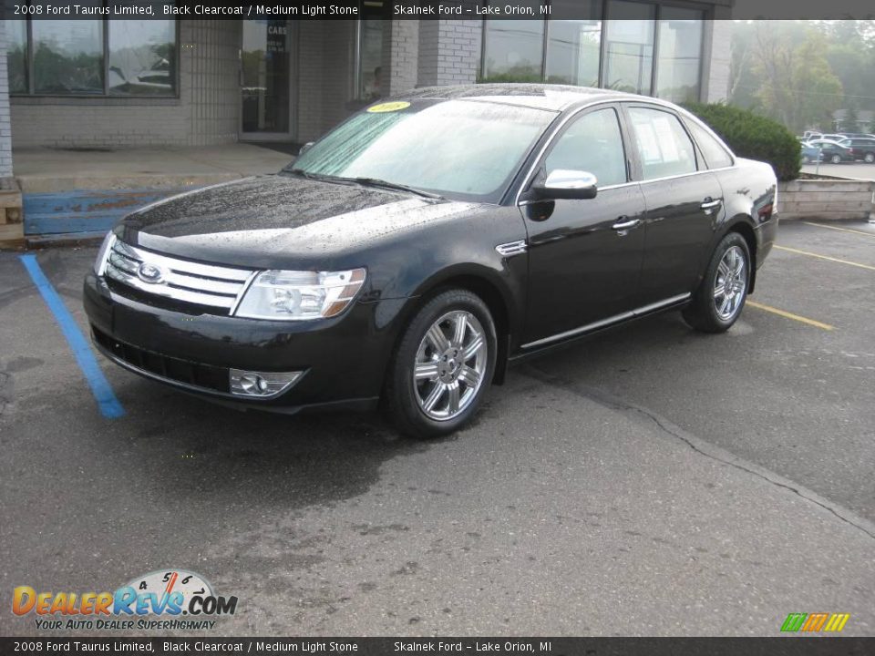 2008 Ford Taurus Limited Black Clearcoat / Medium Light Stone Photo #2