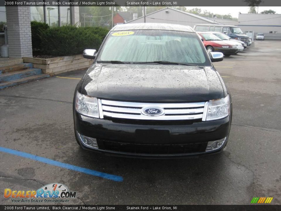 2008 Ford Taurus Limited Black Clearcoat / Medium Light Stone Photo #4