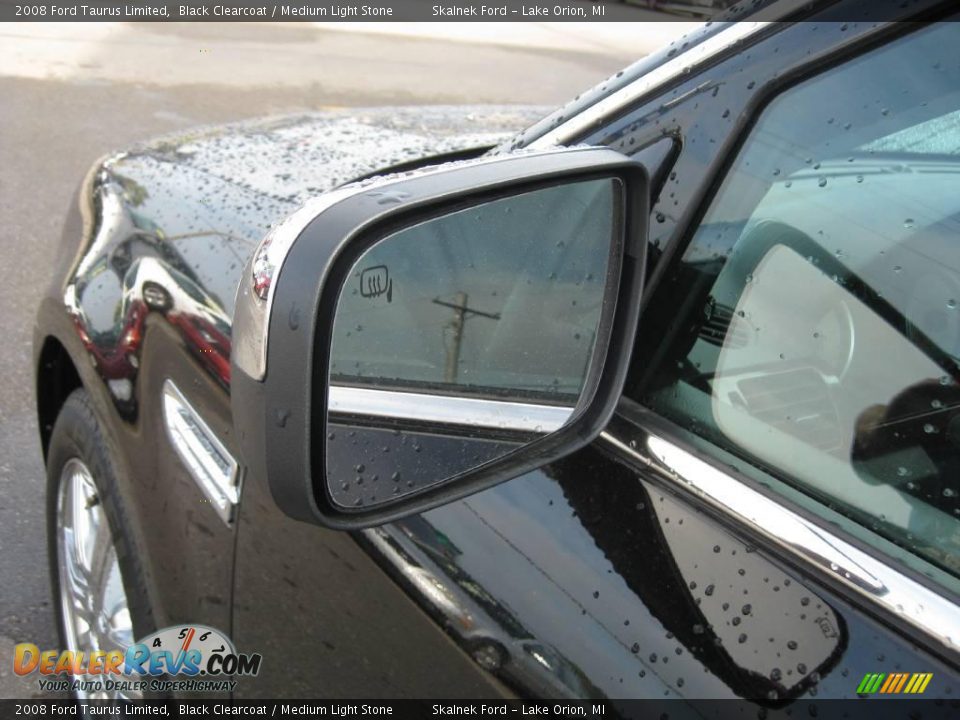 2008 Ford Taurus Limited Black Clearcoat / Medium Light Stone Photo #17