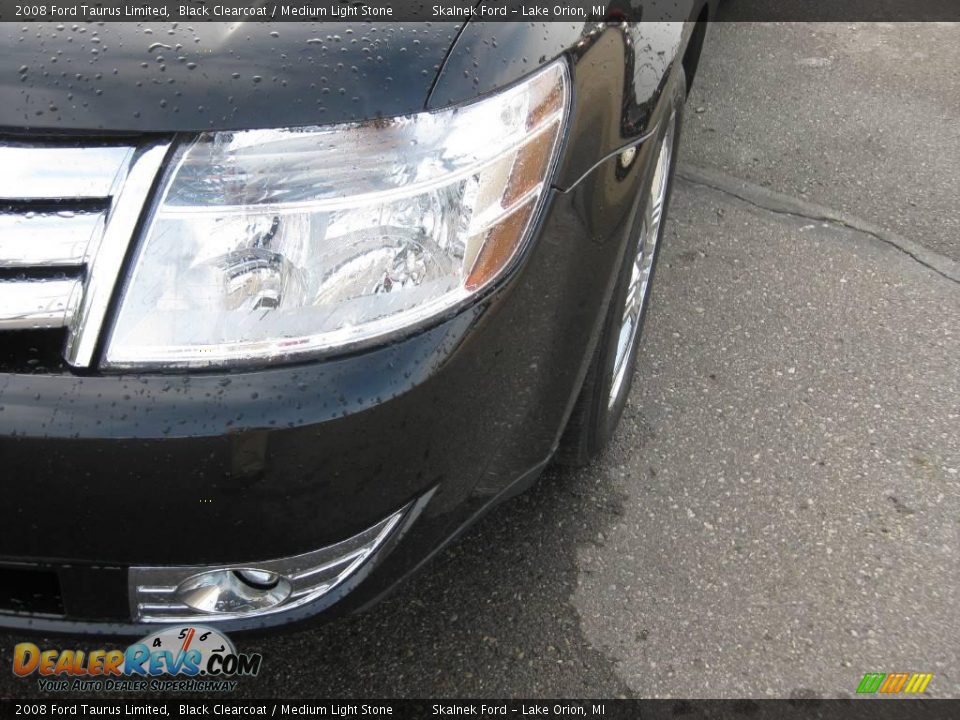 2008 Ford Taurus Limited Black Clearcoat / Medium Light Stone Photo #19
