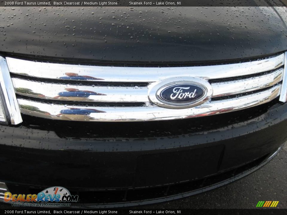 2008 Ford Taurus Limited Black Clearcoat / Medium Light Stone Photo #20