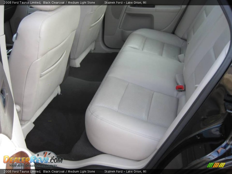 2008 Ford Taurus Limited Black Clearcoat / Medium Light Stone Photo #23