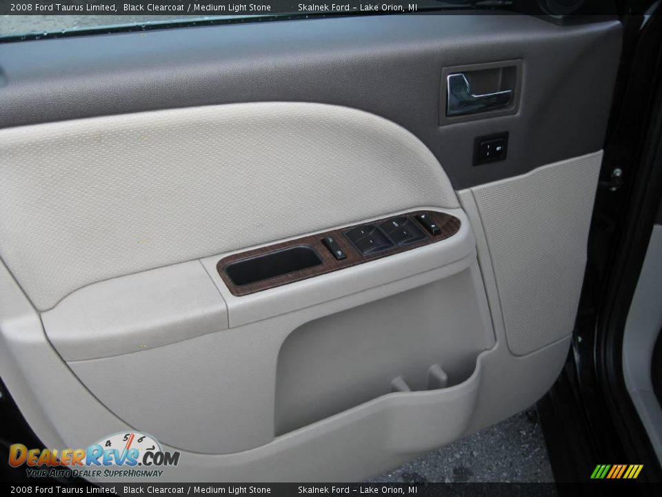 2008 Ford Taurus Limited Black Clearcoat / Medium Light Stone Photo #24