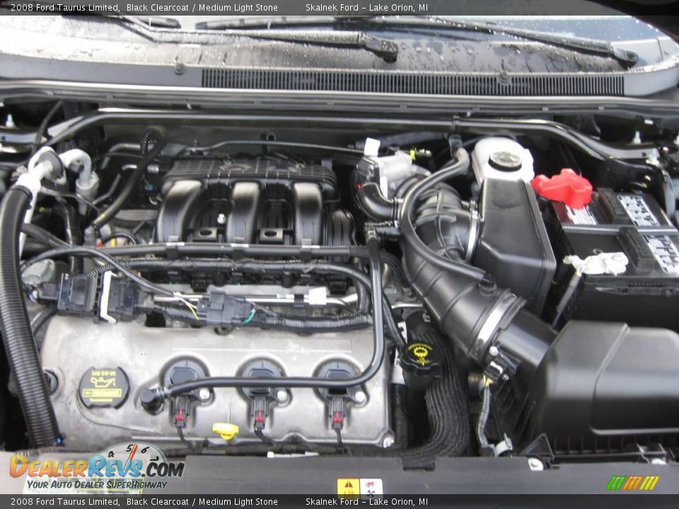 2008 Ford Taurus Limited Black Clearcoat / Medium Light Stone Photo #31