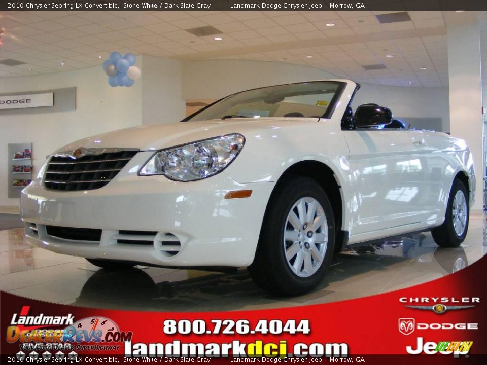 2010 Chrysler Sebring LX Convertible Stone White / Dark Slate Gray Photo #1