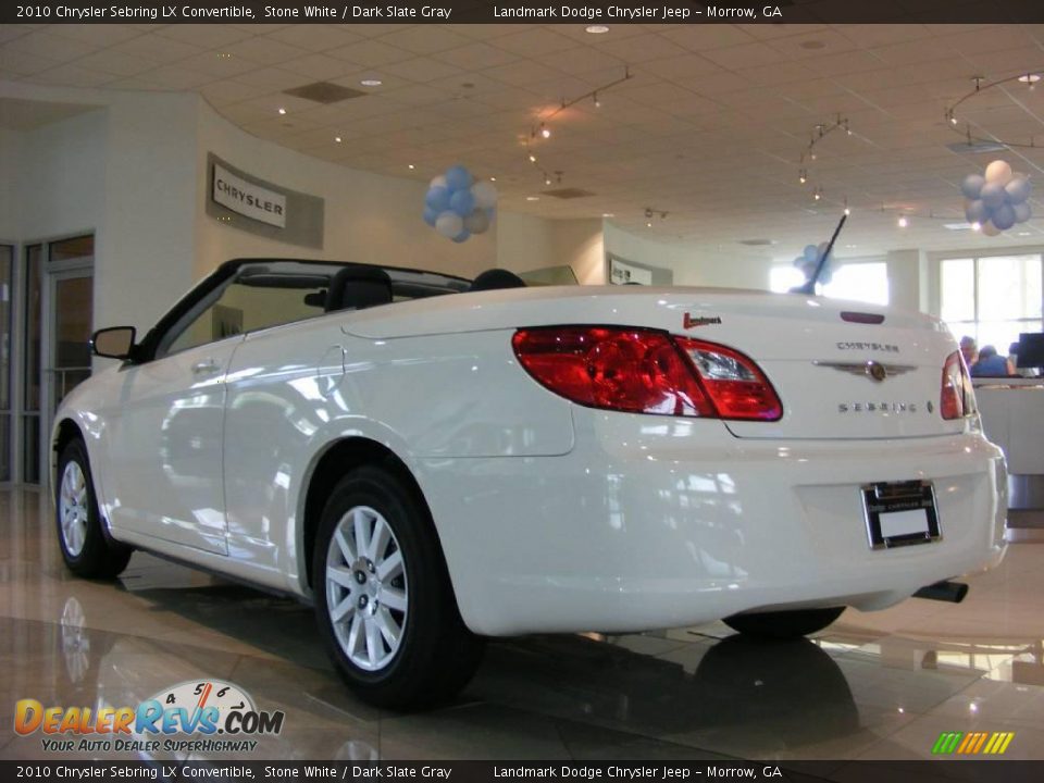 2010 Chrysler Sebring LX Convertible Stone White / Dark Slate Gray Photo #2