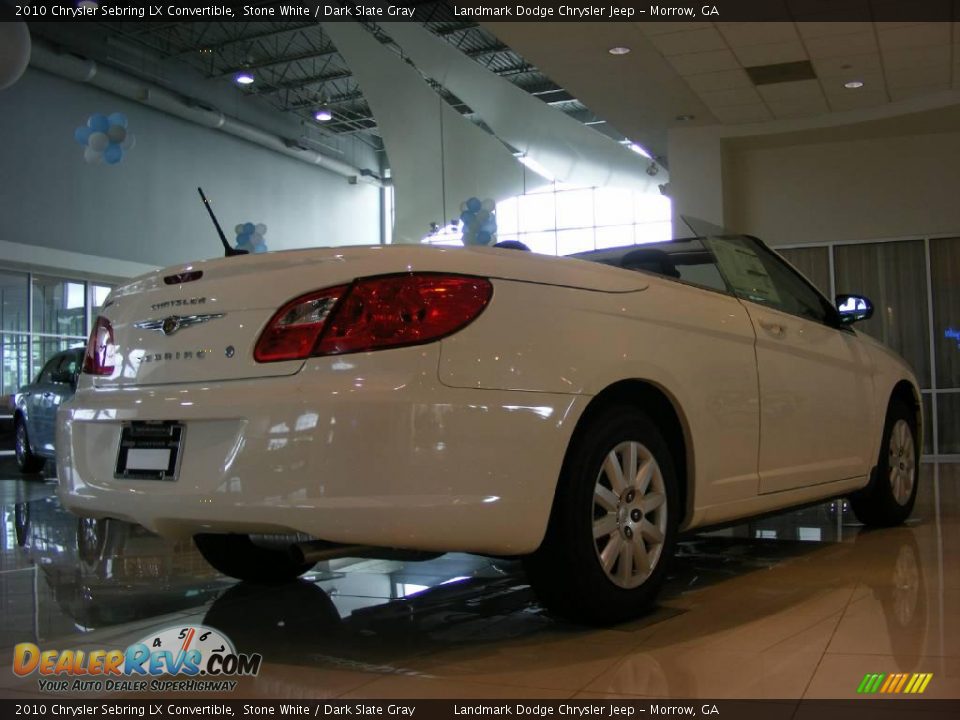 2010 Chrysler Sebring LX Convertible Stone White / Dark Slate Gray Photo #3