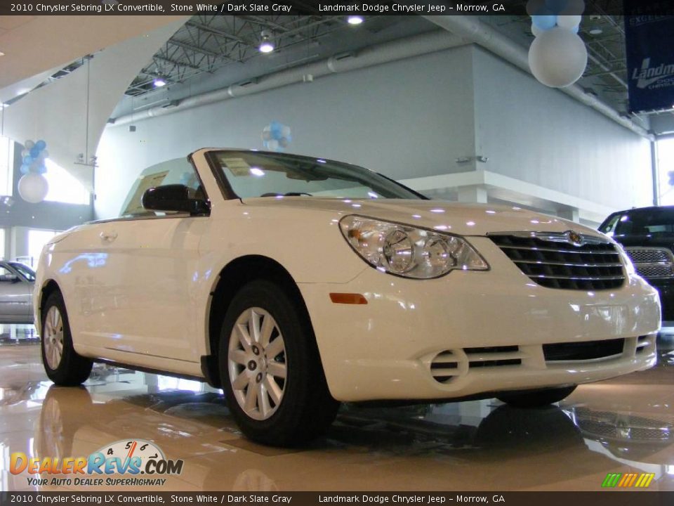 2010 Chrysler Sebring LX Convertible Stone White / Dark Slate Gray Photo #4