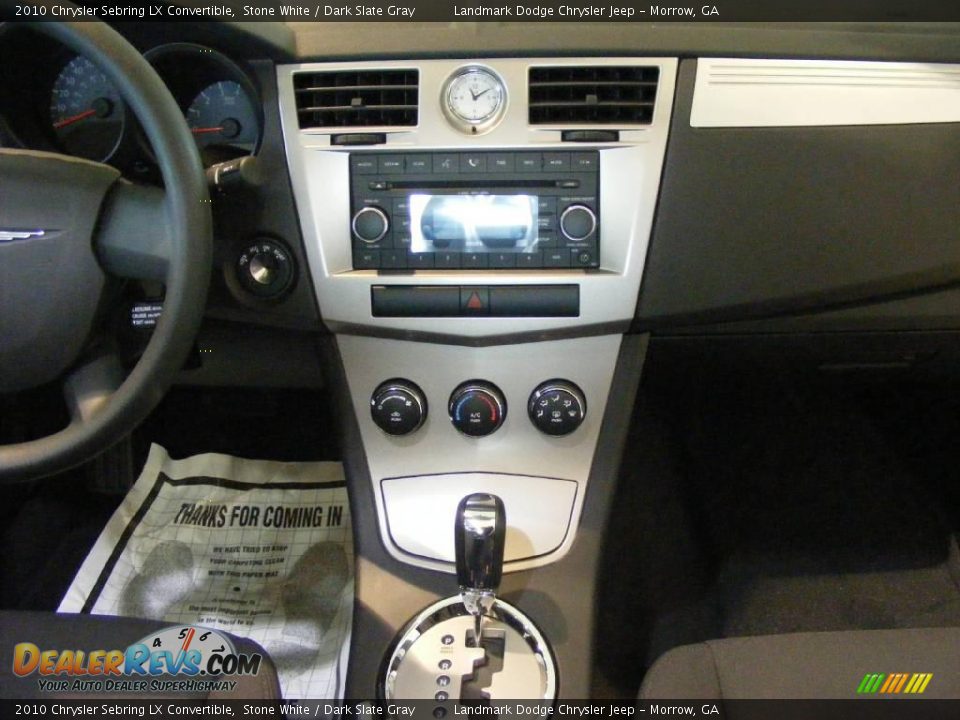 2010 Chrysler Sebring LX Convertible Stone White / Dark Slate Gray Photo #8
