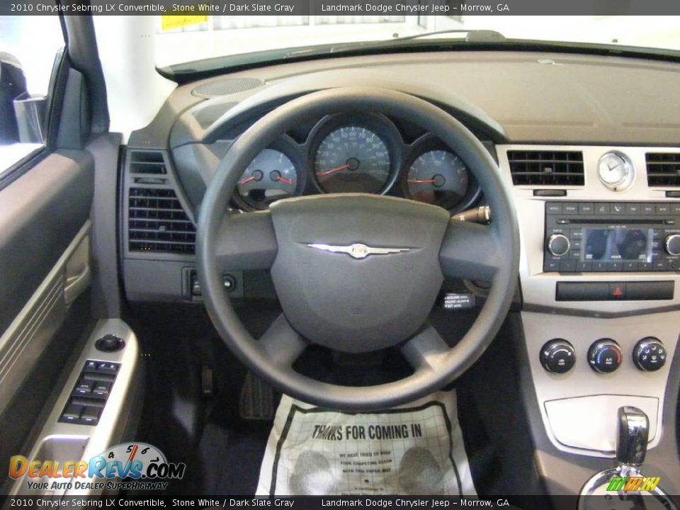 2010 Chrysler Sebring LX Convertible Stone White / Dark Slate Gray Photo #9