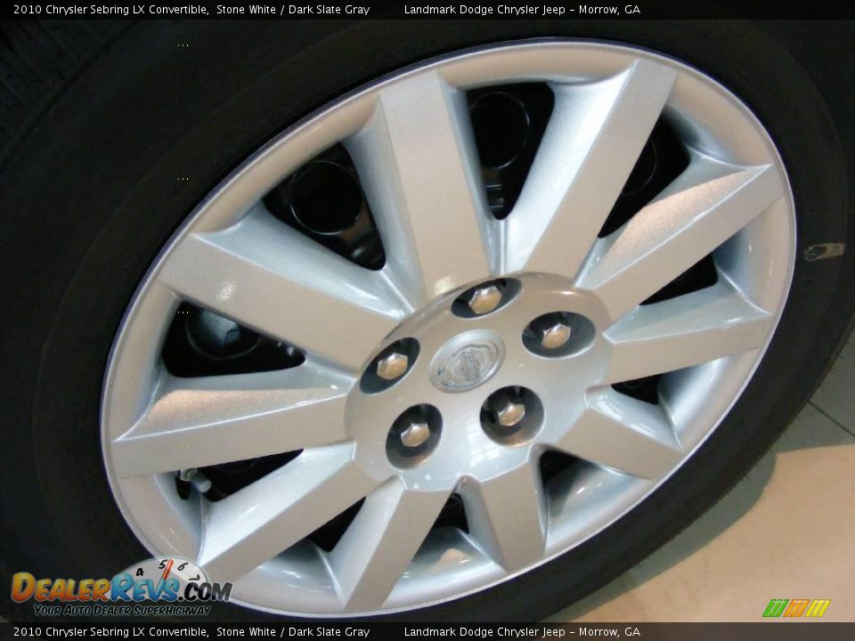 2010 Chrysler Sebring LX Convertible Stone White / Dark Slate Gray Photo #11