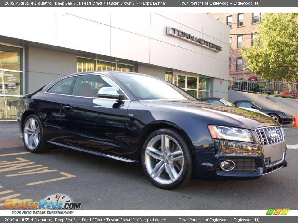 2009 Audi S5 4.2 quattro Deep Sea Blue Pearl Effect / Tuscan Brown Silk Nappa Leather Photo #1