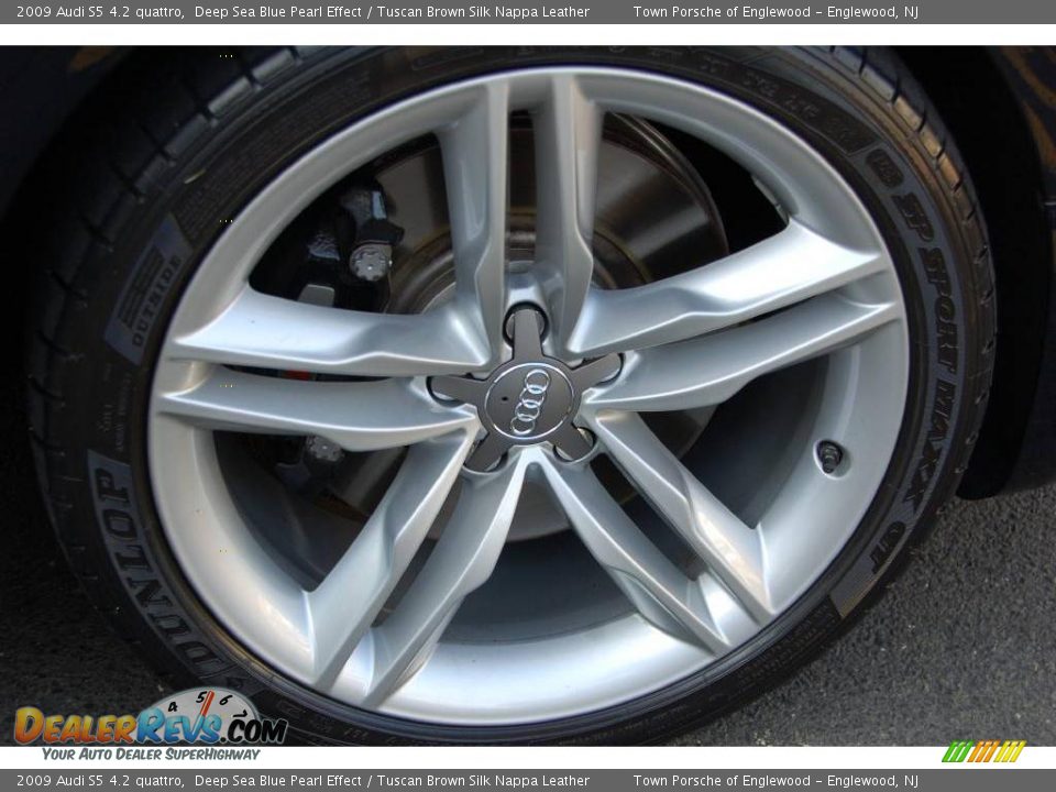 2009 Audi S5 4.2 quattro Deep Sea Blue Pearl Effect / Tuscan Brown Silk Nappa Leather Photo #4