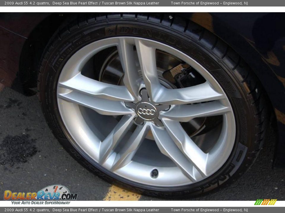 2009 Audi S5 4.2 quattro Deep Sea Blue Pearl Effect / Tuscan Brown Silk Nappa Leather Photo #5