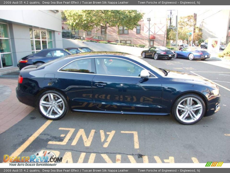 2009 Audi S5 4.2 quattro Deep Sea Blue Pearl Effect / Tuscan Brown Silk Nappa Leather Photo #6