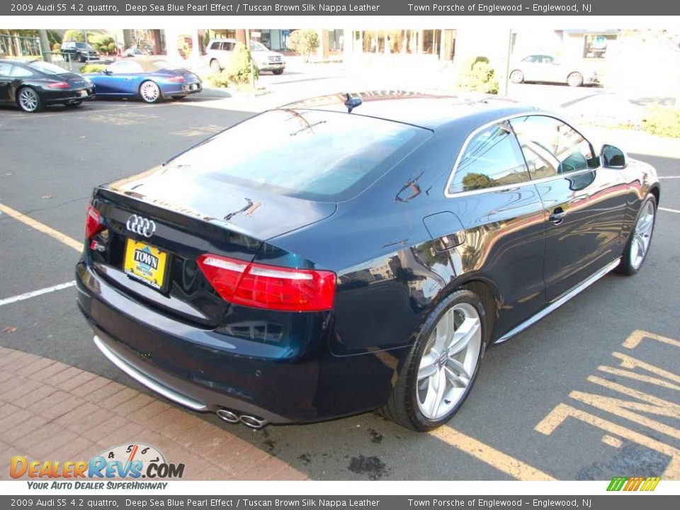 2009 Audi S5 4.2 quattro Deep Sea Blue Pearl Effect / Tuscan Brown Silk Nappa Leather Photo #7