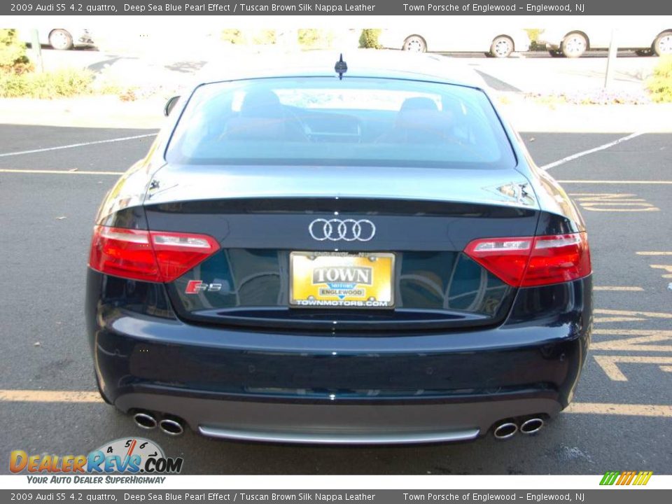 2009 Audi S5 4.2 quattro Deep Sea Blue Pearl Effect / Tuscan Brown Silk Nappa Leather Photo #8