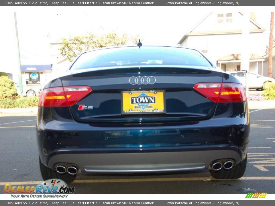 2009 Audi S5 4.2 quattro Deep Sea Blue Pearl Effect / Tuscan Brown Silk Nappa Leather Photo #9