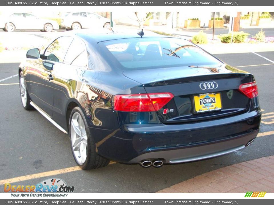 2009 Audi S5 4.2 quattro Deep Sea Blue Pearl Effect / Tuscan Brown Silk Nappa Leather Photo #11