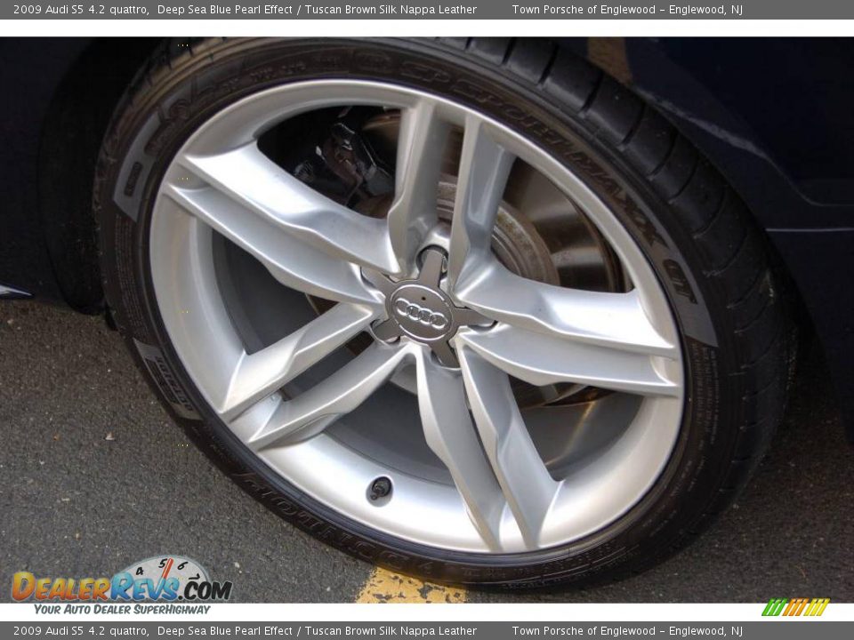 2009 Audi S5 4.2 quattro Deep Sea Blue Pearl Effect / Tuscan Brown Silk Nappa Leather Photo #12