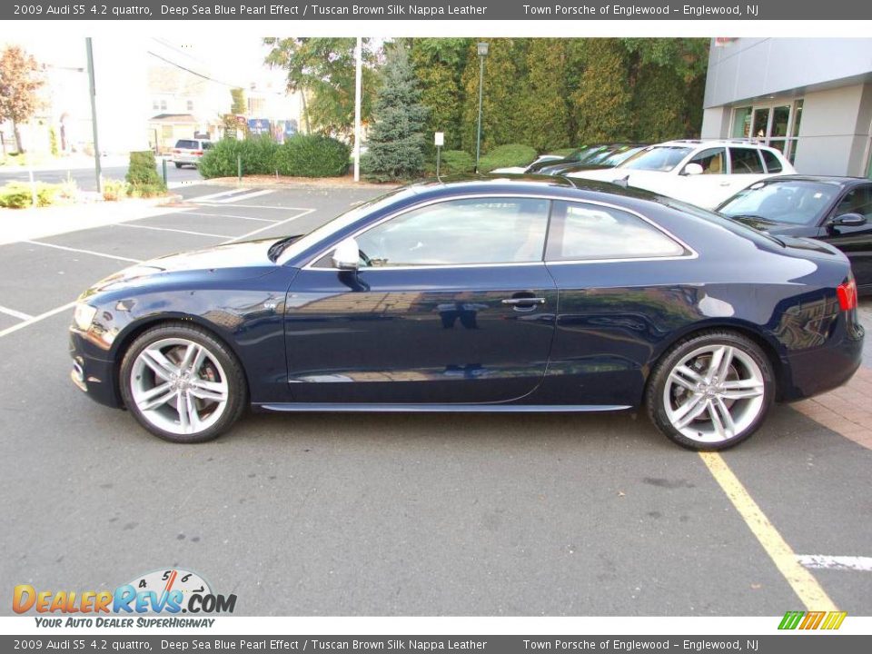 2009 Audi S5 4.2 quattro Deep Sea Blue Pearl Effect / Tuscan Brown Silk Nappa Leather Photo #13