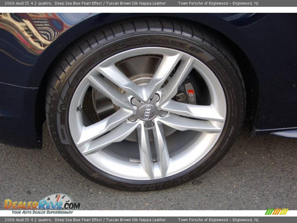 2009 Audi S5 4.2 quattro Deep Sea Blue Pearl Effect / Tuscan Brown Silk Nappa Leather Photo #14