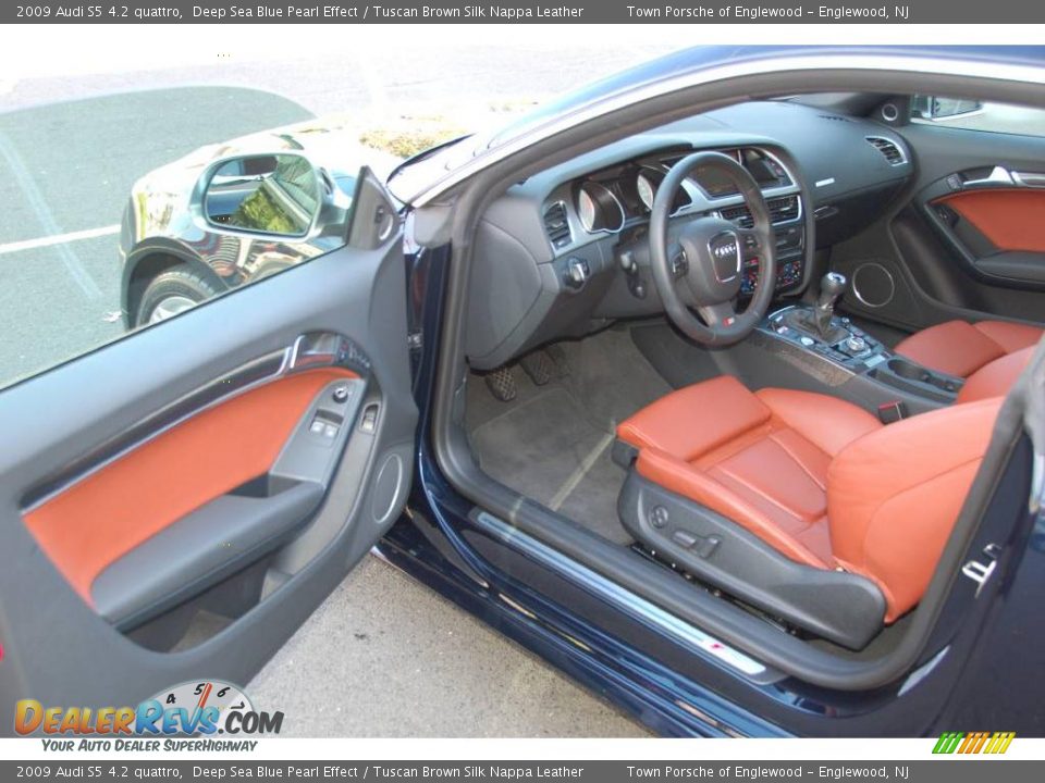 2009 Audi S5 4.2 quattro Deep Sea Blue Pearl Effect / Tuscan Brown Silk Nappa Leather Photo #16