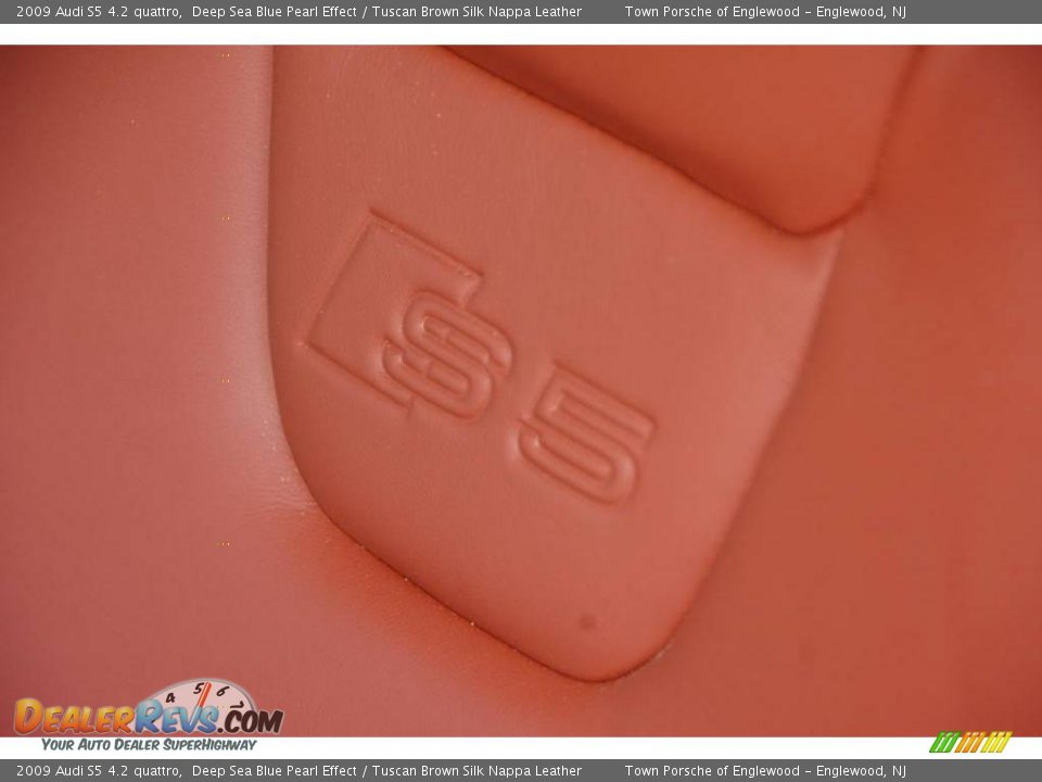 2009 Audi S5 4.2 quattro Deep Sea Blue Pearl Effect / Tuscan Brown Silk Nappa Leather Photo #18