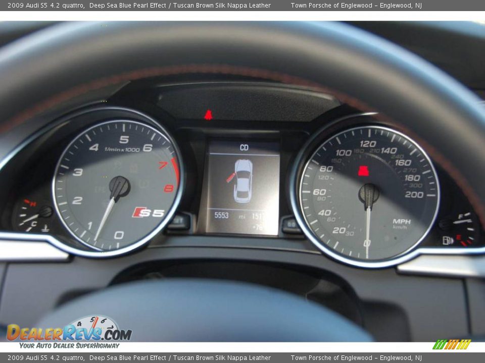 2009 Audi S5 4.2 quattro Deep Sea Blue Pearl Effect / Tuscan Brown Silk Nappa Leather Photo #21